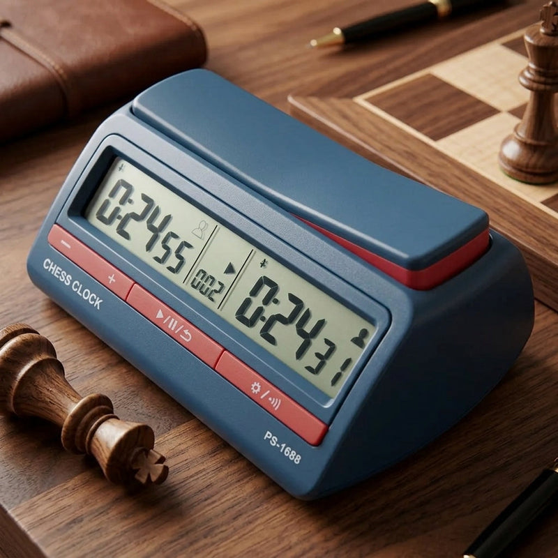 Digital Chess Clock with 42 Presets – Blitz & Tournament Timer