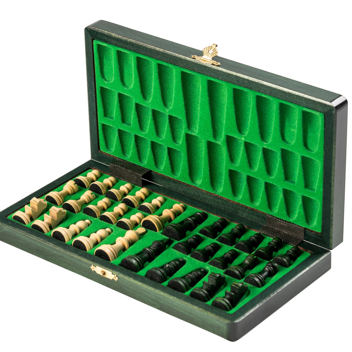 Magnetic Wooden Chess Set – Solid Wood Travel Chess Set – view 4