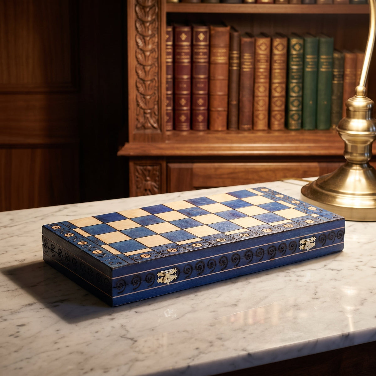 Ambassador Wooden Chess Set – Large Hand-Carved Set – view 2