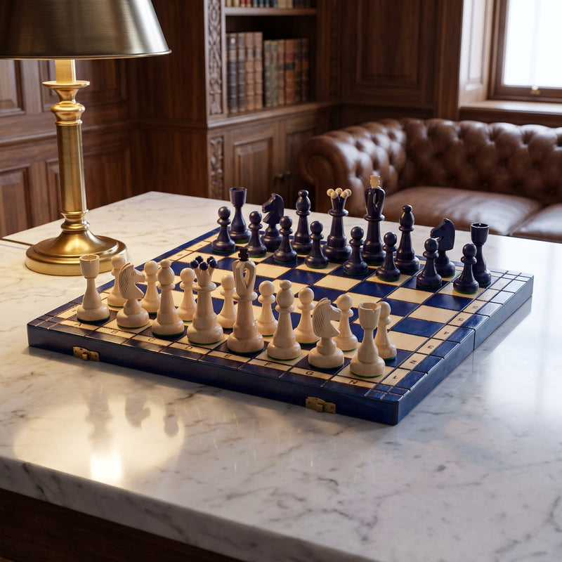 ACE Wooden Chess Set with Storage – Hand-Carved Staunton