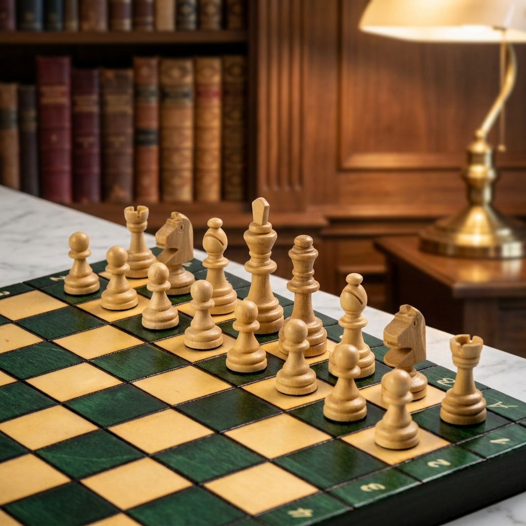 Magnetic Wooden Chess Set – Solid Wood Travel Chess Set – view 2