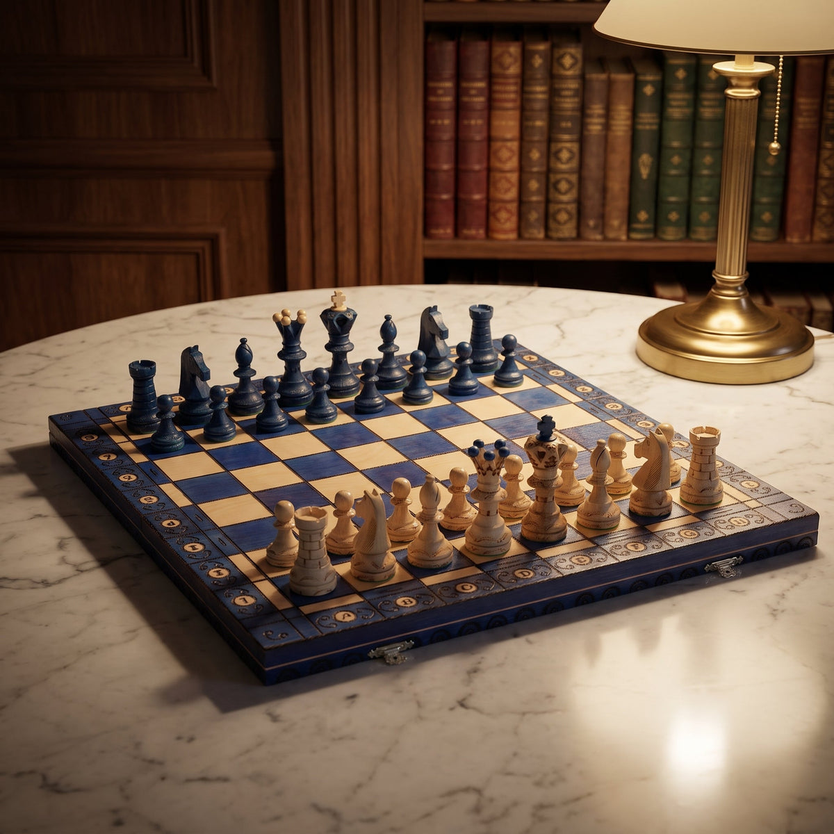Ambassador Wooden Chess Set – Large Hand-Carved Set