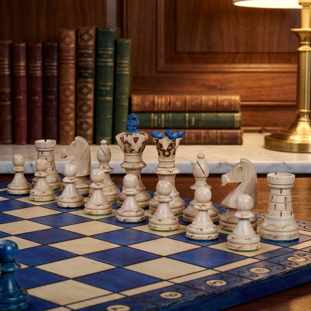 Ambassador Wooden Chess Set – Large Hand-Carved Set – view 4
