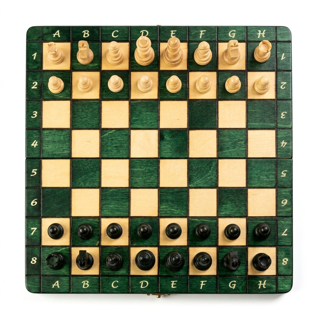 Magnetic Wooden Chess Set – Solid Wood Travel Chess Set – view 3