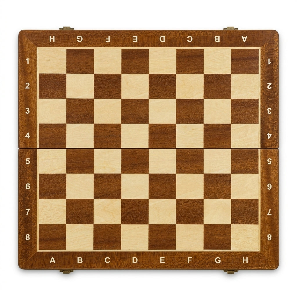 Inlaid Chess Board with Storage Case – Mahogany & Maple – view 4