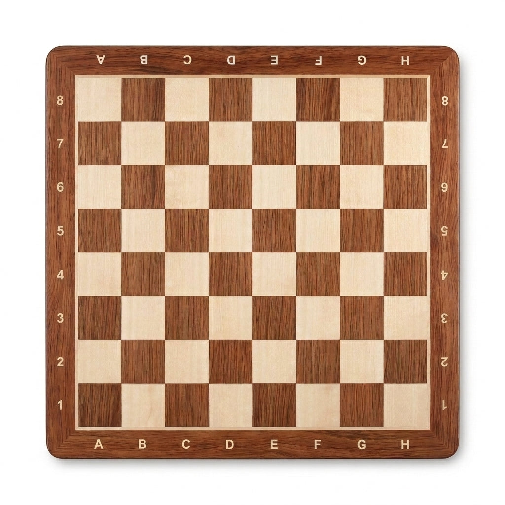 No.5 Tournament Chess Board – Padauk & Maple Inlay, 48 cm – view 4