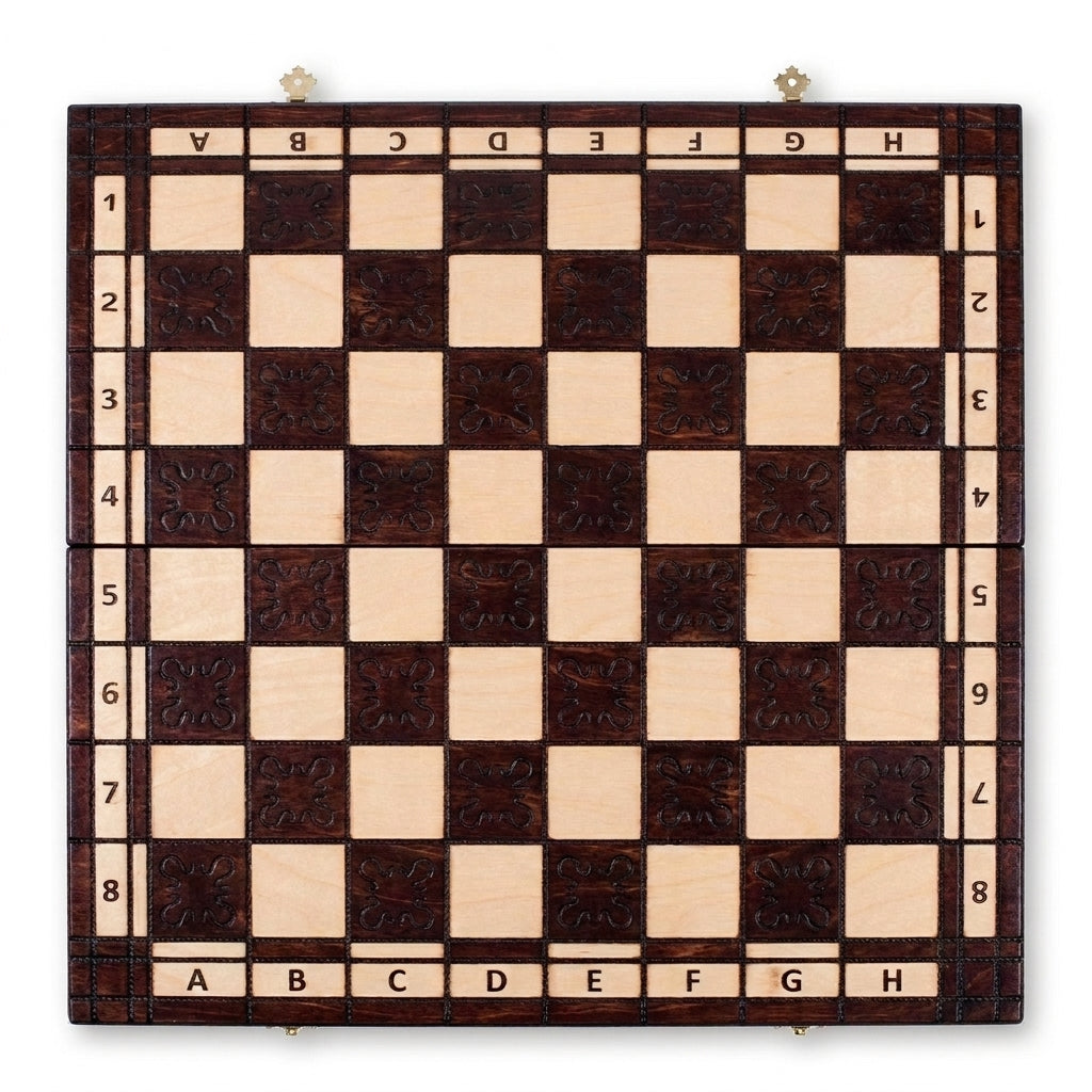 Indian Wooden Chess Set – Hand-Carved Pieces, Folding Board – view 9