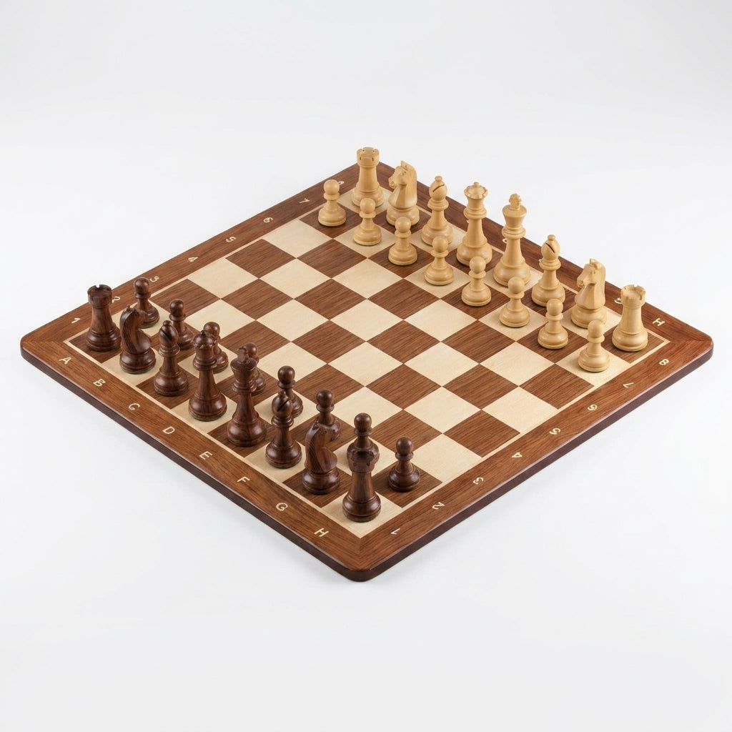 No.5 Tournament Chess Board – Padauk & Maple Inlay, 48 cm – view 5