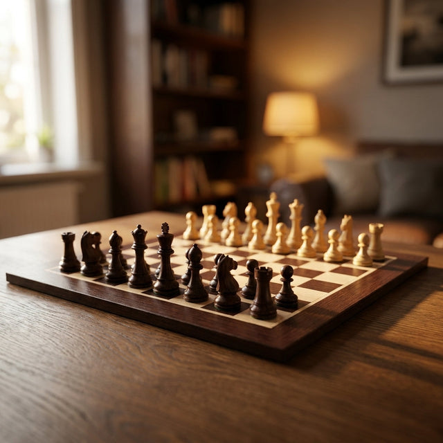 No.4 Chess Board – Wenge & Maple Inlay, 40 cm