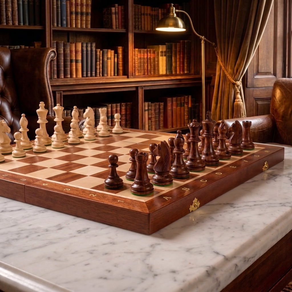 Tournament No.4 Chess Set – Weighted Pieces, Double Queens – view 3