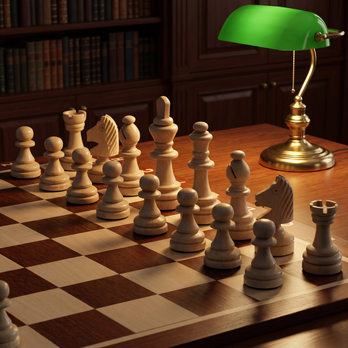 Magnetic Inlaid Wooden Chess Set – 55 mm King, Folding – view 2