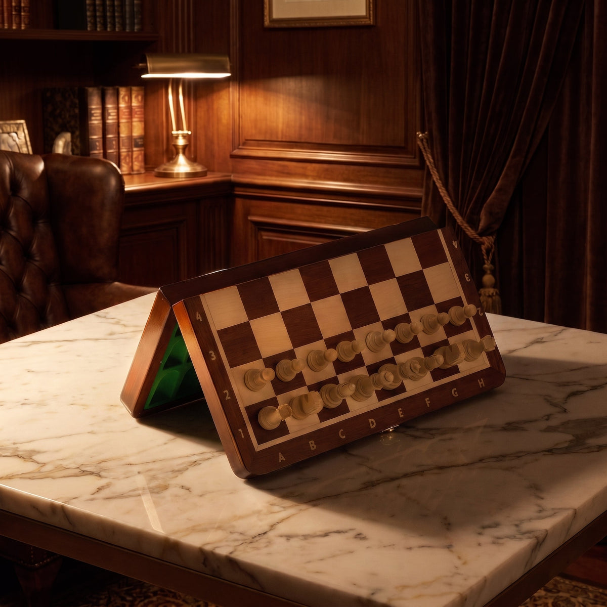 Magnetic Inlaid Wooden Chess Set – 55 mm King, Folding – view 4