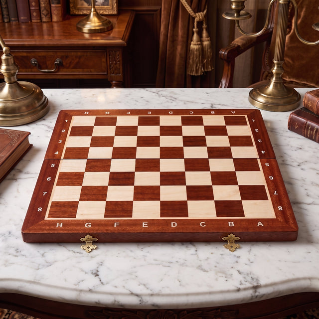 Tournament No.4 French Chess Set – 3-Inch Boxwood Pieces