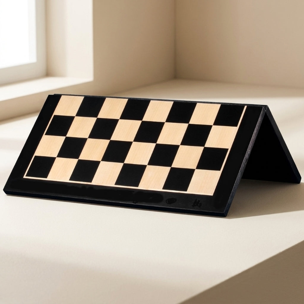 Folding No.5 Tournament Chess Board – Ebonised Maple 48 cm – view 3