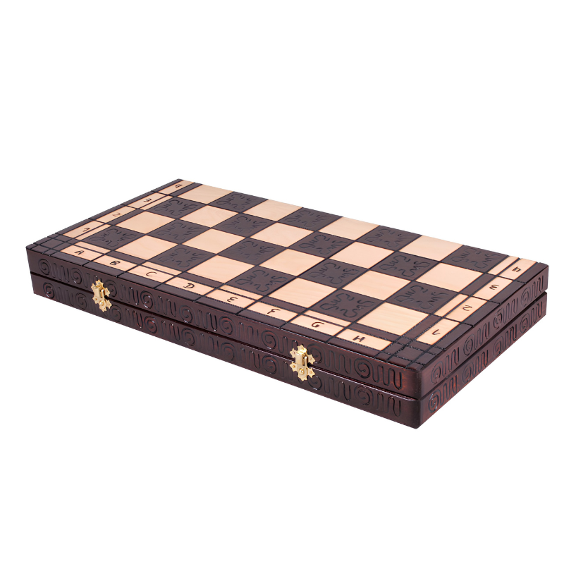 Roman Large Wooden Chess Set – Hand-Carved Beech Pieces – view 6