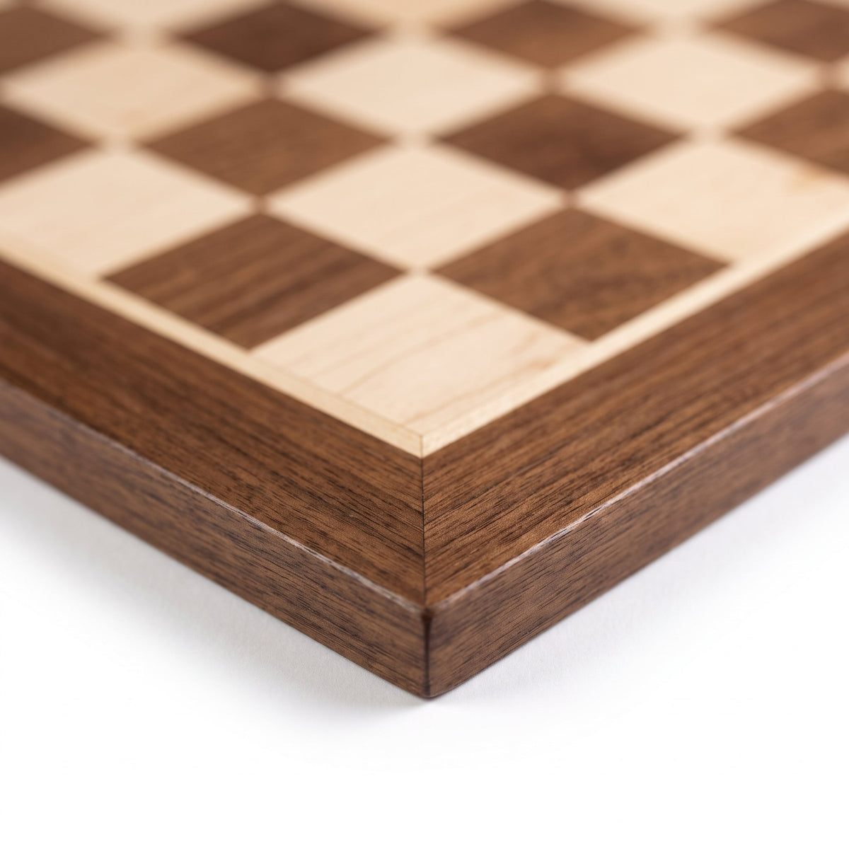 No.4 Wooden Chess Board – Mahogany & Sycamore Inlay, 41 cm – view 4