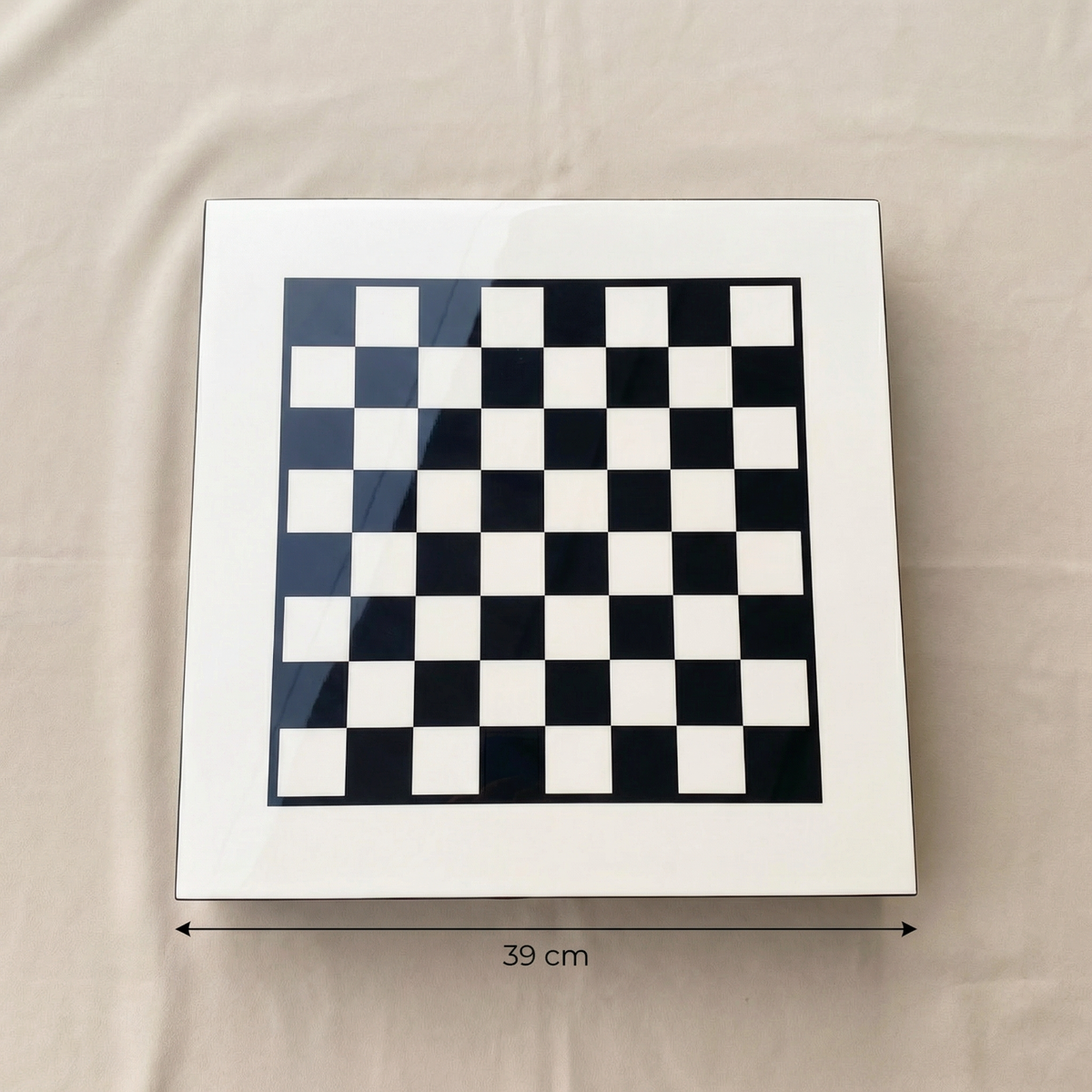 Boxwood & Ebony Chess Board with Drawer – Piano Gloss – view 6