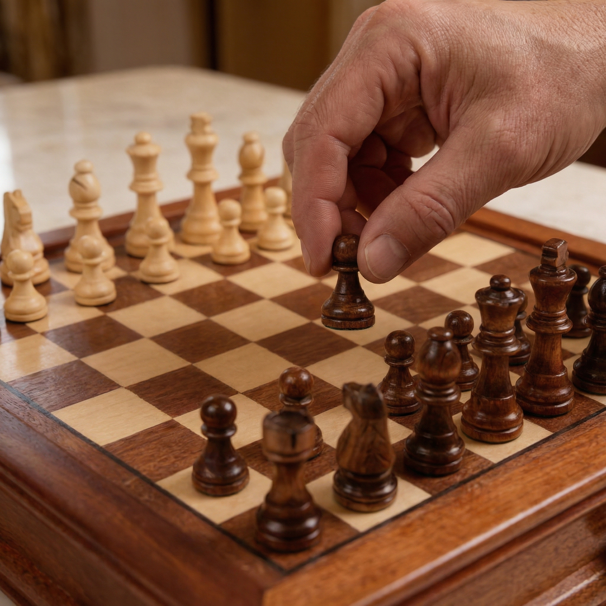 Magnetic Chess Board with Storage Drawers – Solid Maple – view 4