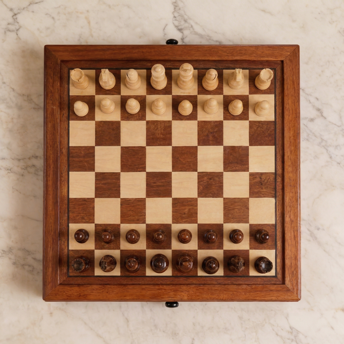 Magnetic Chess Board with Storage Drawers – Solid Maple – view 7