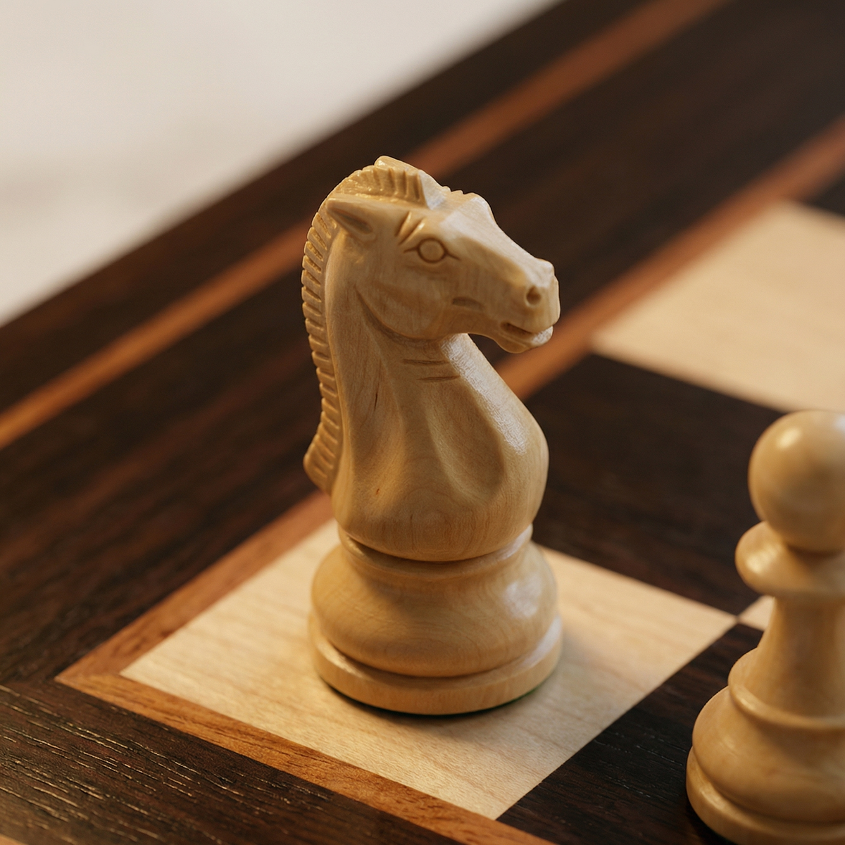 Magnetic Chess Board with Drawers – Walnut & Maple Wood – view 4